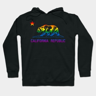 California Republic LGBTQ Gay Pride State Flag Hoodie